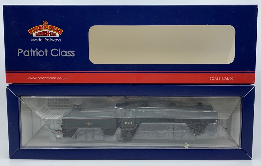 Bachmann: A boxed, Bachmann, OO gauge, 4-6-0 locomotive and tender, Patriot 45543, Home Guard, BR