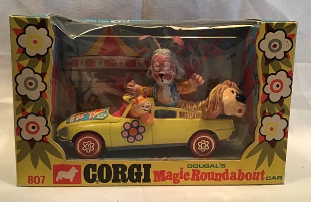 Corgi: A boxed Corgi, Dougal's Magic Roundabout Car, 807, Dougal’s Citroen DS from the Magic