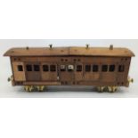 Primus: An early 20th century, Primus, Double Saloon Passenger Coach, metal chassis, wooden body,