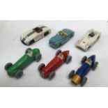 Dinky: A collection of assorted unboxed, playworn Dinky vehicles to include 23h Ferrari, 23f Alfa