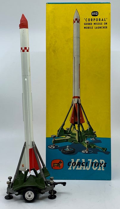 Corgi: A boxed Corgi Major Toys, 'Corporal' Guided Missile on Launcher, 1112, Rocket Age Models,