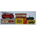 Dinky: A boxed Dinky Toys, Fire Engine with Extending Ladder, 555, paint chips, box heavily worn and