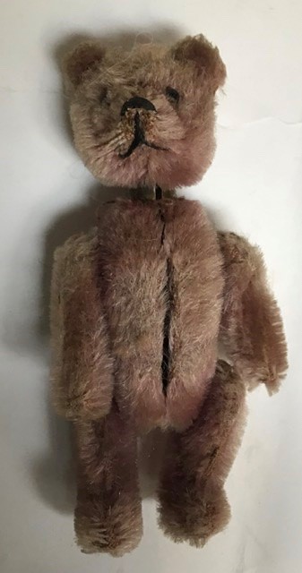 Schuco Compact Bear. A rare compact fully jointed Teddy Bear from 1927, made in Germany by Schuco.