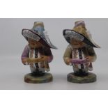 Two Royal Crown Derby Mansion House Dwarfs, modern, both similarly decorated by M.Mason with