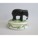 A Rare Staffordshire Elephant Tureen and Cover Circa 1860 Size: 23cm diameter, 21cm high   Weight: