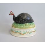 A Staffordshire Guinea Fowl Tureen and Cover Date circa 1860 Size: 24cm diameter, 19.5cm high