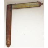 A George III John Whitehurst of Derby mahogany sign post barometer, inscribed and dated 1766, with