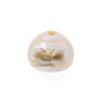 A natural saltwater pearl, the cream weighing 11.34carats, measuring approx. 12.71 x 12.41 x 10.19mm