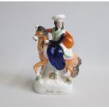 A  Rare Early Staffordshire  Portrait Figure of Lady Sale on Horseback Date: circa 1842 Size: 11cm