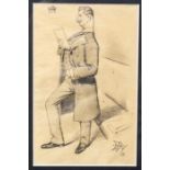 Edwardian School (early 20th Century British School) Caricature portrait of a Lord, standing side