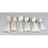 A George VI silver Viners part canteen of flatware, Sheffield 1937, (26 pieces), together with 6