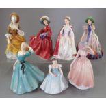 A group of Royal Doulton Bone China figures of to include: Easter Day (HN 2039), Sandra (HN 2275),