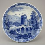 An early nineteenth century Spode blue and white transfer-printed cheese stand, c.1820. It is