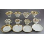 A study reference collection of early nineteenth century British porcelain tea wares, c. 1820-40. To