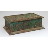 Tiffany & Co, an early 20th Century bronze Art Nouveau lockable jewel casket, circa 1910, the