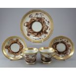 A group of early nineteenth century Chamberlain's Worcester porcelain tea wares c.1815. They are all
