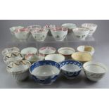 A study group of late eighteenth and early nineteenth century British porcelain tea bowls, c.1790-