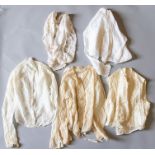 A collection of Edwardian Italian Blouses to include a white cotton short waist blouse 1990s, a