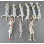 A group of Albany Fine Bone China figures, probably from the production line, but never assembled as