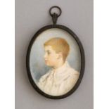 Ida Rose Lovering (British, late 19th/early 20th Century), an oval portrait miniature of Cuthbert A.
