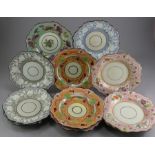 A group of early nineteenth century Ridgway pearlware and porcelain moulded dessert plates, c.