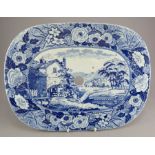 An early nineteenth century blue and white transfer-printed Minton drainer, c.1820. It is