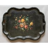 A mid 19th Century papier mache drinks tray, circa 1860, in the manner of Jennens & Betteridge,