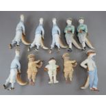 A group of Albany Fine Bone China figures, probably from the production line, but never assembled as