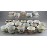 A reference study group of late eighteenth and early nineteenth century British porcelain cups, c.