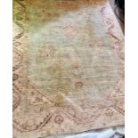 An antique wash wool Ziegler carpet, approximately 250 by 182cm