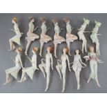 A group of Albany Fine Bone China figures, probably from the production line, but never assembled as