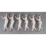 A group of Albany Fine Bone China figures, probably from the production line, but never assembled as