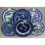 A group of late eighteenth, early nineteenth century blue and white transfer-printed wares, c.1795-