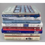 A group of reference books on blue and white transfer-printed ceramics. To include: Blue and White