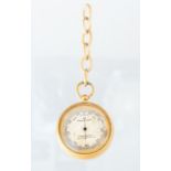A late 19th Century F. Darton & Co metal cased pocket barometer, silvered dial, diameter 4.5cm