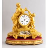 Jean Baptiste Delettrez, a 19th Century French ormolu bracket clock, circa 1870, of Baroque design
