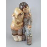A medium-sized Ladro figure group of two Esikmo children. First issued in 1971. 34 cm tall. (1)
