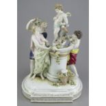 An early twentieth century German porcelain figure group, c.1900-1920. It bears the mark of