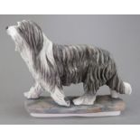 An Albany Fine China Co. Bearded Collie modelled by Neil Campbell. Naturalistically decorated. Title