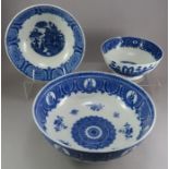 A group of early nineteenth century blue and white transfer-printed Swansea Cambrian bowls, c.1800-