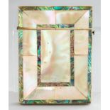 A 19th Century mother of pearl and abalone rectangular calling card case, 10.5cm by 7.5cm Condition: