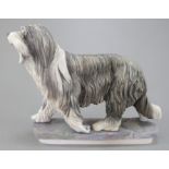 An Albany Fine China Co. Bearded Collie modelled by Neil Campbell. Naturalistically decorated. Title