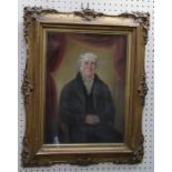 19th century English school. Three quarter length portrait of an elderly gentleman, seated Pastel. 3