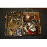 A mixed lot of vintage copper, brassware and EPNS, various.