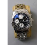 Breitling; a gentleman's stainless steel Breitling, chronometre automatic wristwatch, circa 2003,