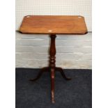 A 19th century, rectangular topped mahogany tripod table. 58cm long