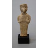 A Syro-Hittite style clay figure of hawk like figure with impressed decoration. This came from an