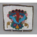 A mid-nineteenth century Native American beadwork purse or pouch, c.1850-75. It is expertly-made