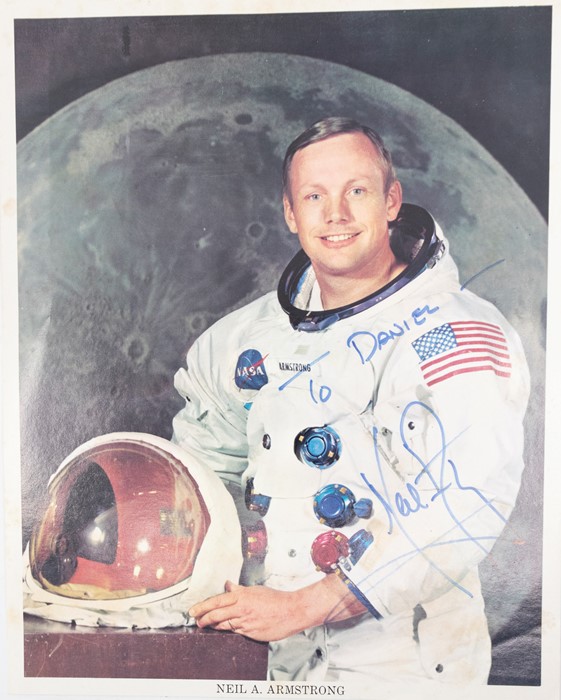 Neil Armstrong (1930-2012), American astronaut, the first person to walk on the moon. Autograph in