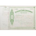 Share certificate for The Regent's Canal & Dock Company, No. 954, Transfer No. 830, £36, for
